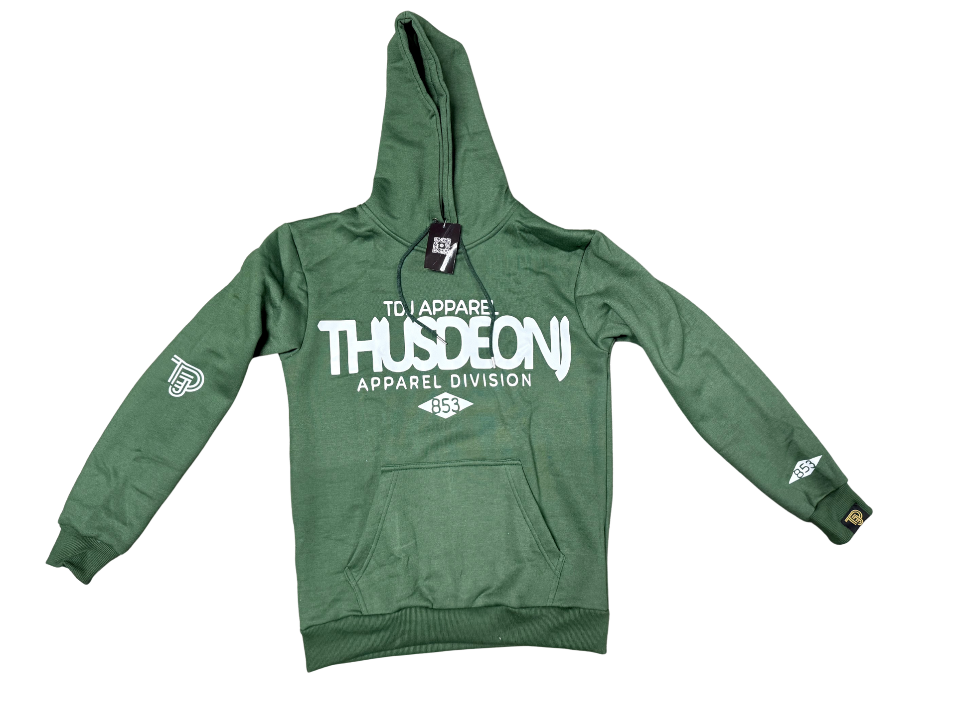 TDJ '853' Hoodie Green/White